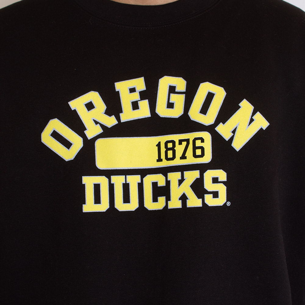Oregon Ducks, Blue 84, Black, Pullover, Men, Unisex, Campbell fleece, Sweatshirt, 800456